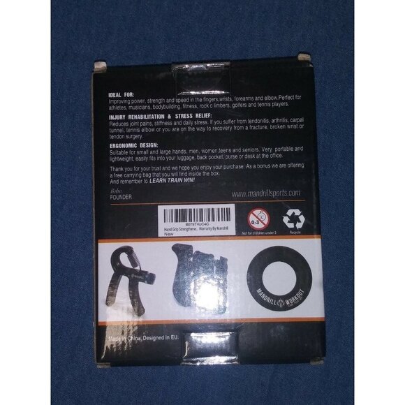 4 pc Hand Exerciser Grip Strength Trainer Kit Hand Grip Strengthener Kit Hand - Picture 9 of 11